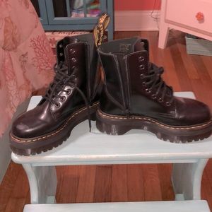 Jadon smooth platform leather boots